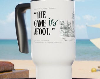Sherlock Holmes Reisebecher: "The Game is Aüßen" Edelstahlbecher