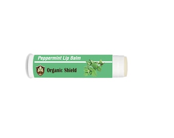 Balsamo per labbra alla menta piperita e cera d'api biologica completamente naturale