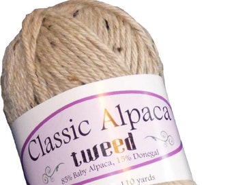 Cork - Classic Alpaca Tweed 85/15% Baby Alpaca/Donegal Yarn #280 by The Alpaca Yarn Company - 110 yds per 50g