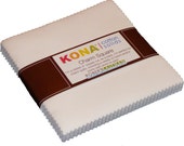 White Kona Solids Robert Kaufman Charm Pack, 42 - 100 cotton 5 quot precut fabric quilt squares