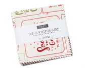 The Christmas Card Moda Mini Charm Pack, 42 - 2.5 quot precut fabric quilt squares by Sweetwater