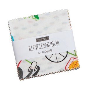 Bicycle Bunch Moda Mini Charm Pack, 42 -  2.5&quot; precut fabric quilt squares by Abi Hall