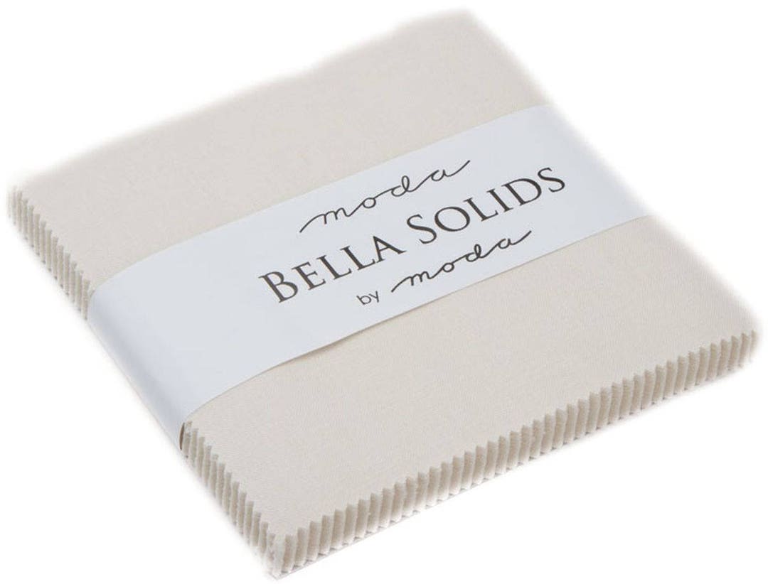 Eggshell White Bella Solids Moda Charm Pack, 42 5 Precut Fabric Quilt ...