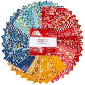 Americana Riley Blake 5&quot; Stacker 42 Precut Fabric Quilt Squares by Lori Holt