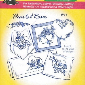 Hearts & Roses 3934 Aunt Martha's Embroidery Transfer Designs