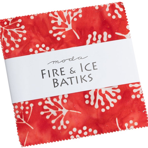 Fire & Ice Batiks Moda Charm Pack 42 -  5" precut fabric quilt squares