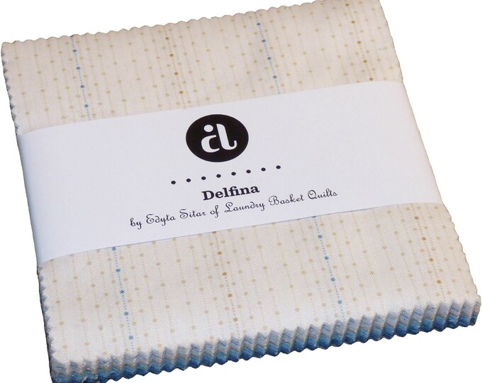 Delfina Charm Pack 42 5inch Precut Fabric Quilt Squares by Laundry