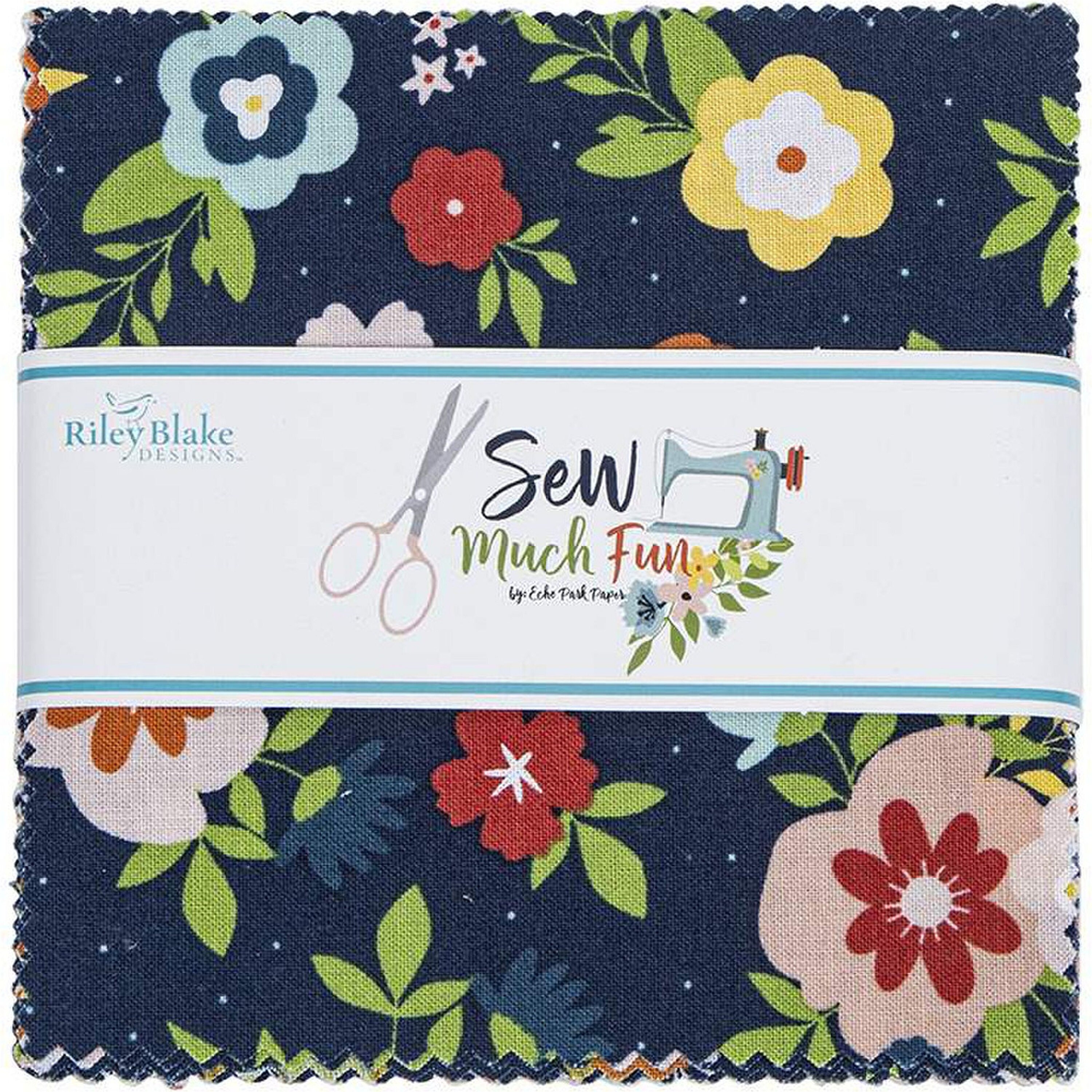 Sew Much Fun Riley Blake 5 Stacker 42 Precut Fabric Quilt Squares by Echo  Park Paper Co. 