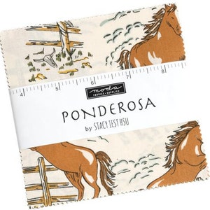 Ponderosa Moda Charm Pack 42 -  5&quot; precut fabric quilt squares by Stacy Iest Hsu