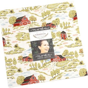 Farmstead Moda Layer Cake, 42 - 10&quot; precut fabric quilt squares by Stacy Iest Hsu