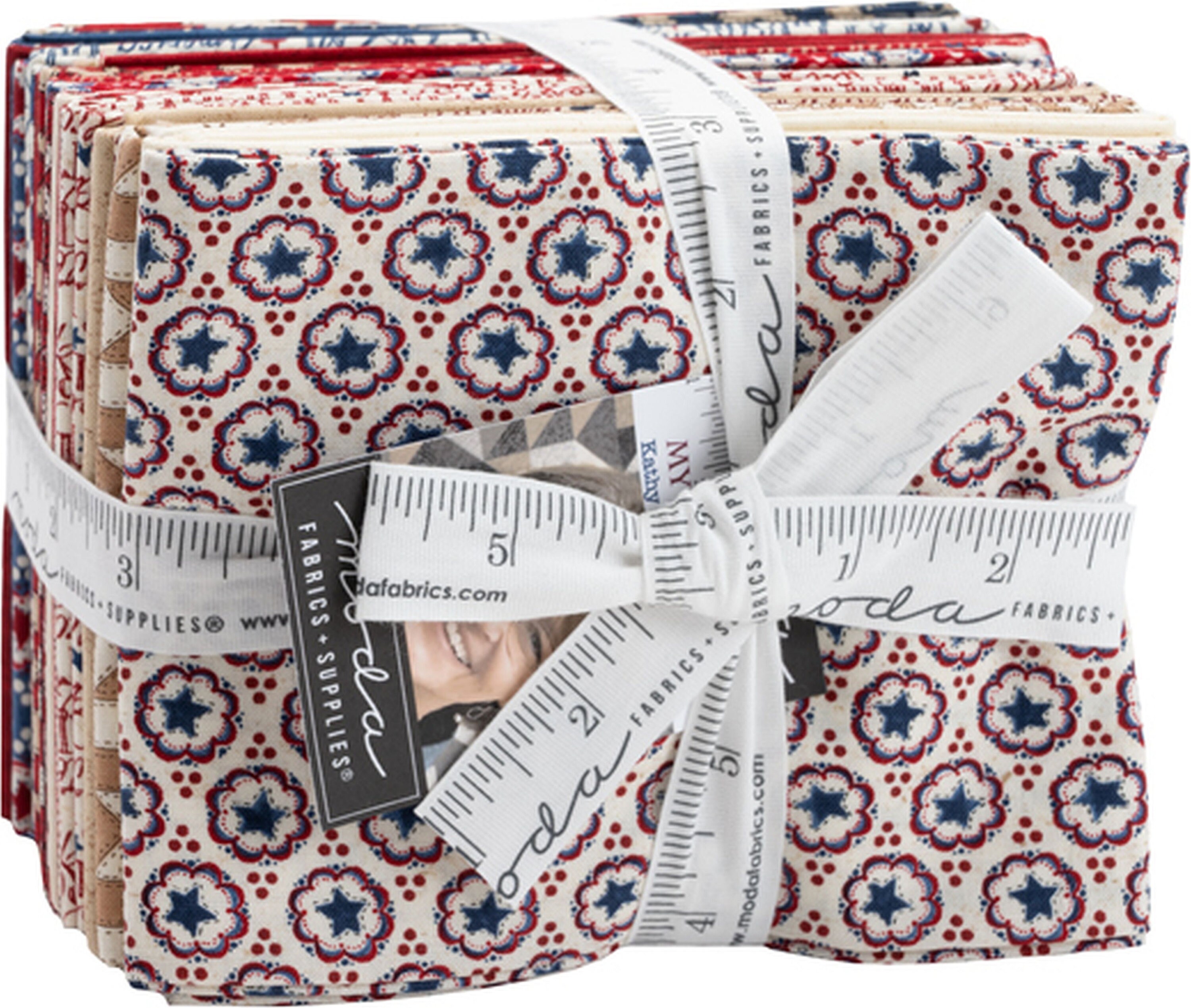 My Country Layer Cake Fabric Squares - 42 Precut 10" Quilt Pieces By Kathy Schmitz
