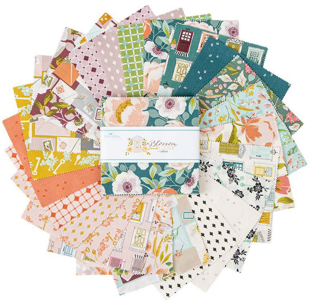 Blossom Lane Riley Blake 5" Stacker 42 Precut Fabric Quilt Squares by ...