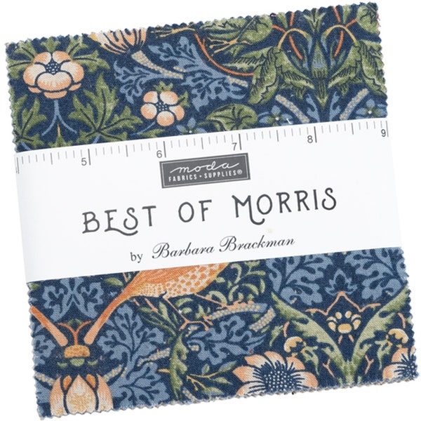 Best of Morris Moda Charm Pack 42 -  5" precut fabric quilt squares by Barbara Brackman