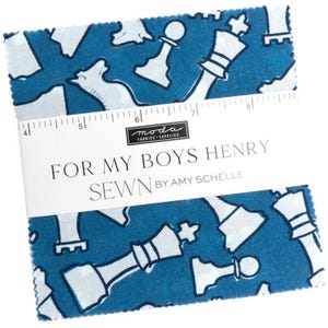For My Boys Henry Moda Charm Pack 42 -  5&quot; precut fabric quilt squares by Amy Schelle