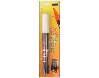 White Bistro Chalk Marker by Uchida carded Creates a dustless - smooth layer and rich water based non toxic color