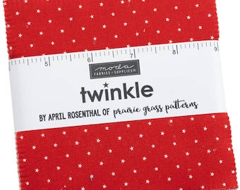 Moda TWINKLE Charm Pack by April Rosenthal 100% Cotton 5-inch Precut Fabric Craft Squares (42 pcs)