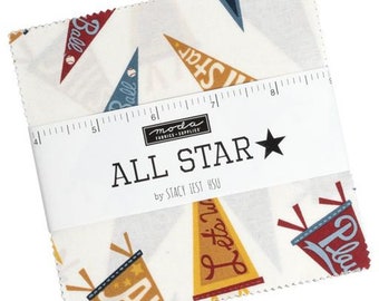 All Star Moda Charm Pack 42 -  5" precut fabric quilt squares by Stacy Iest Hsu