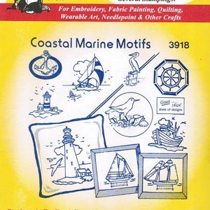 Coastal Marine 3918 Aunt Martha's Embroidery Transfer Designs