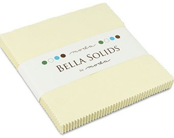 Snow Bella Solids Moda Charm Pack, 42 -  5" precut fabric quilt squares by Moda Fabrics