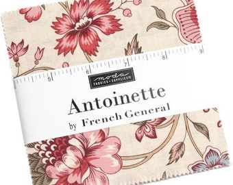 Antoinette Moda Charm Pack, 42 -  5" precut fabric quilt squares by French General