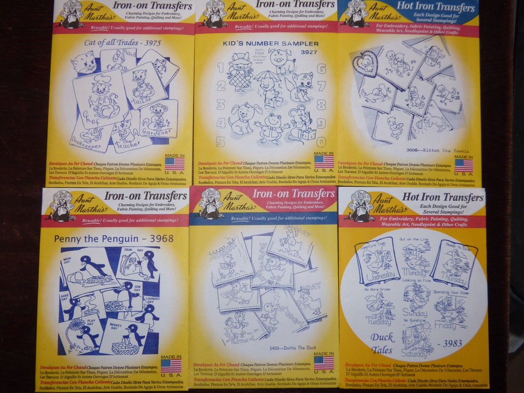 Aunt Martha's Hot Iron Transfers 3940 Tractors 5 pieces of Artwork Uncut on  eBid United States