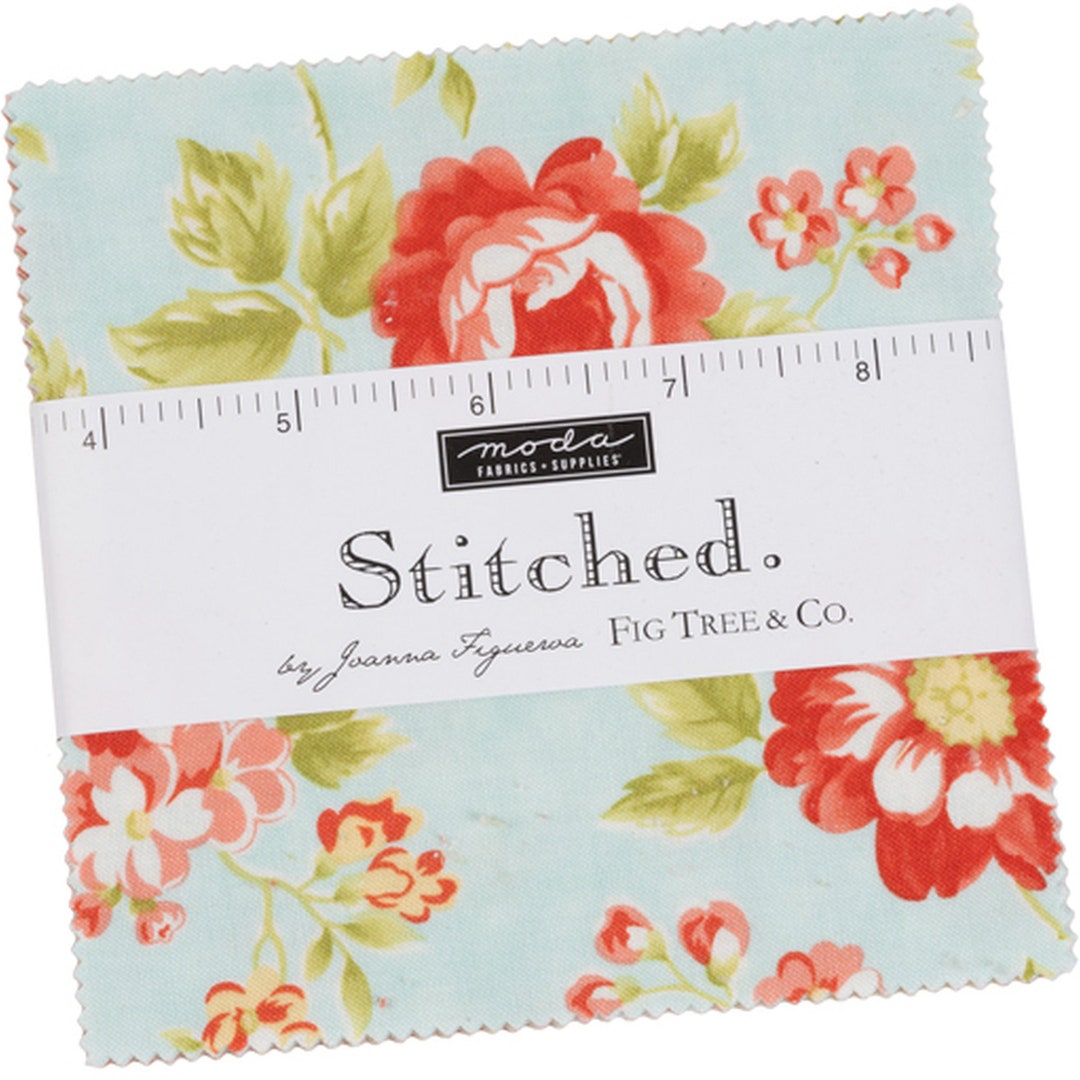 Stitched Moda Charm Pack 42 - 5" Precut Fabric Quilt Squares by Joanna ...