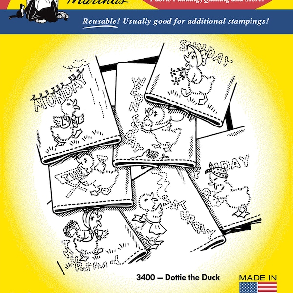 Dottie Duck Aunt Martha's Embroidery Transfer Designs #3400