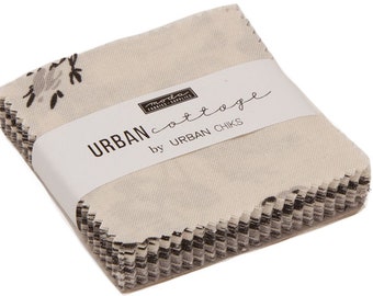 Urban Cottage Prints Moda Mini Charm Pack, 42 -  2.5" precut fabric quilt squares by Urban Chiks