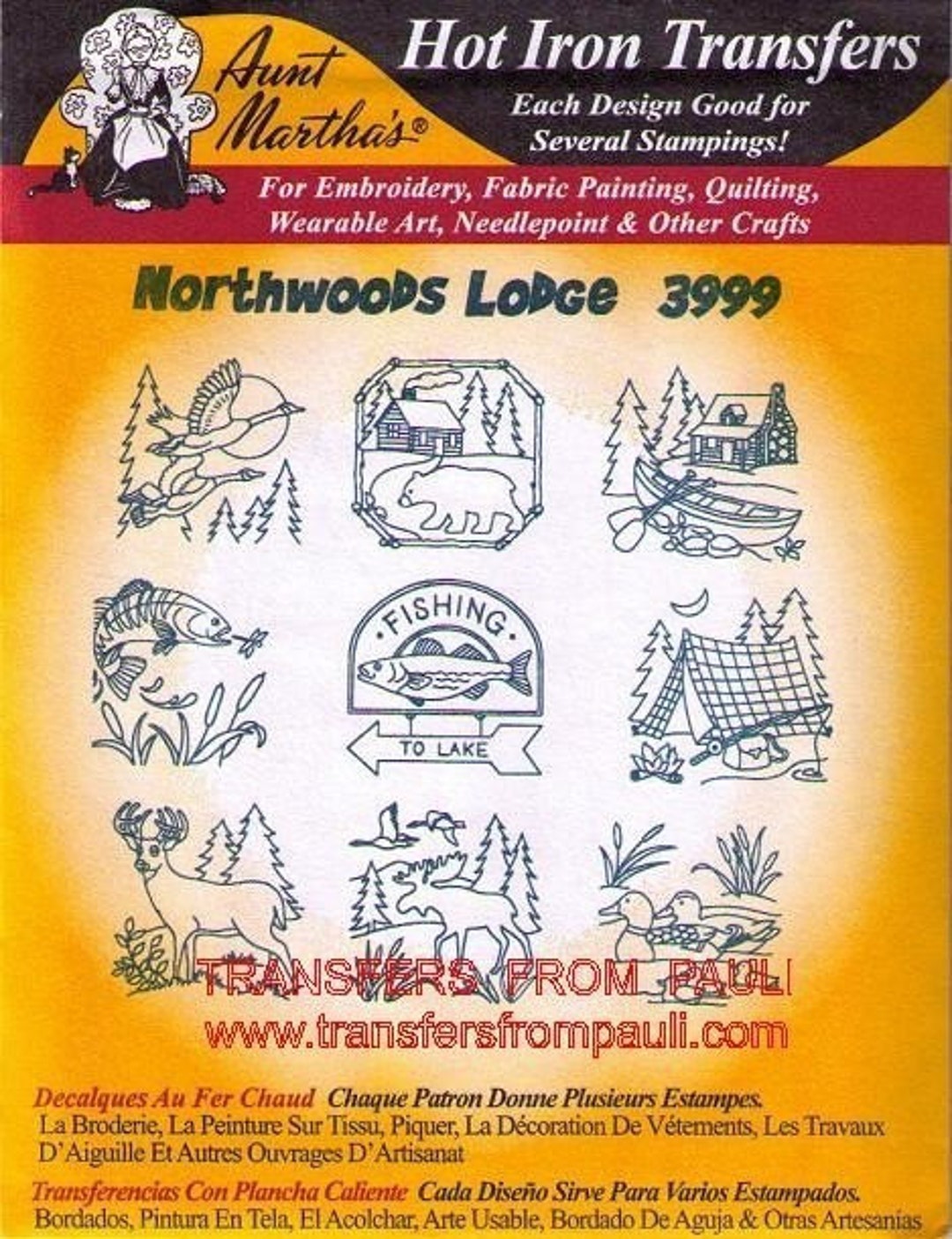 Northwoods Lodge 3999 Aunt Martha's Embroidery Transfer Pattern Etsy
