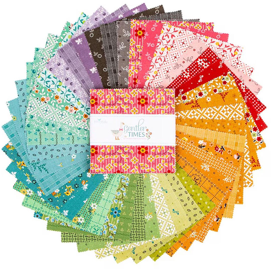 Gentler Times Riley Blake 5" Stacker 42 Precut Fabric Quilt Squares by ...