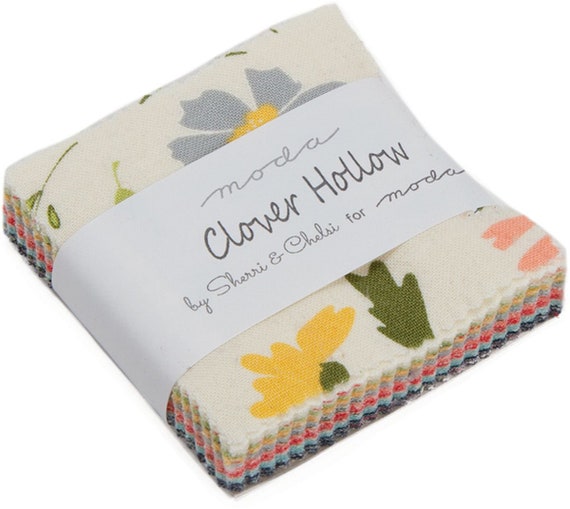 fabric MINI Charm Pack New Bella Solids Moda 2.5/" x 2.5/" squares