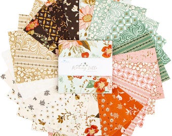 Morning Latte Riley Blake 5-inch Stacker 100% Precut Fabric Squares by Sandy Gervais (42 pcs)