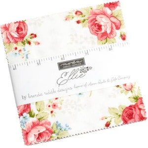 Ellie Moda Charm Pack 42 -  5&quot; precut fabric quilt squares by Brenda Riddle Designs