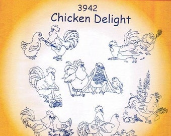 Chicken Delight Aunt Martha's Embroidery Transfer Designs