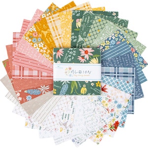 Albion Riley Blake 5&quot; Stacker 42 Precut Fabric Quilt Squares by Amy Smart