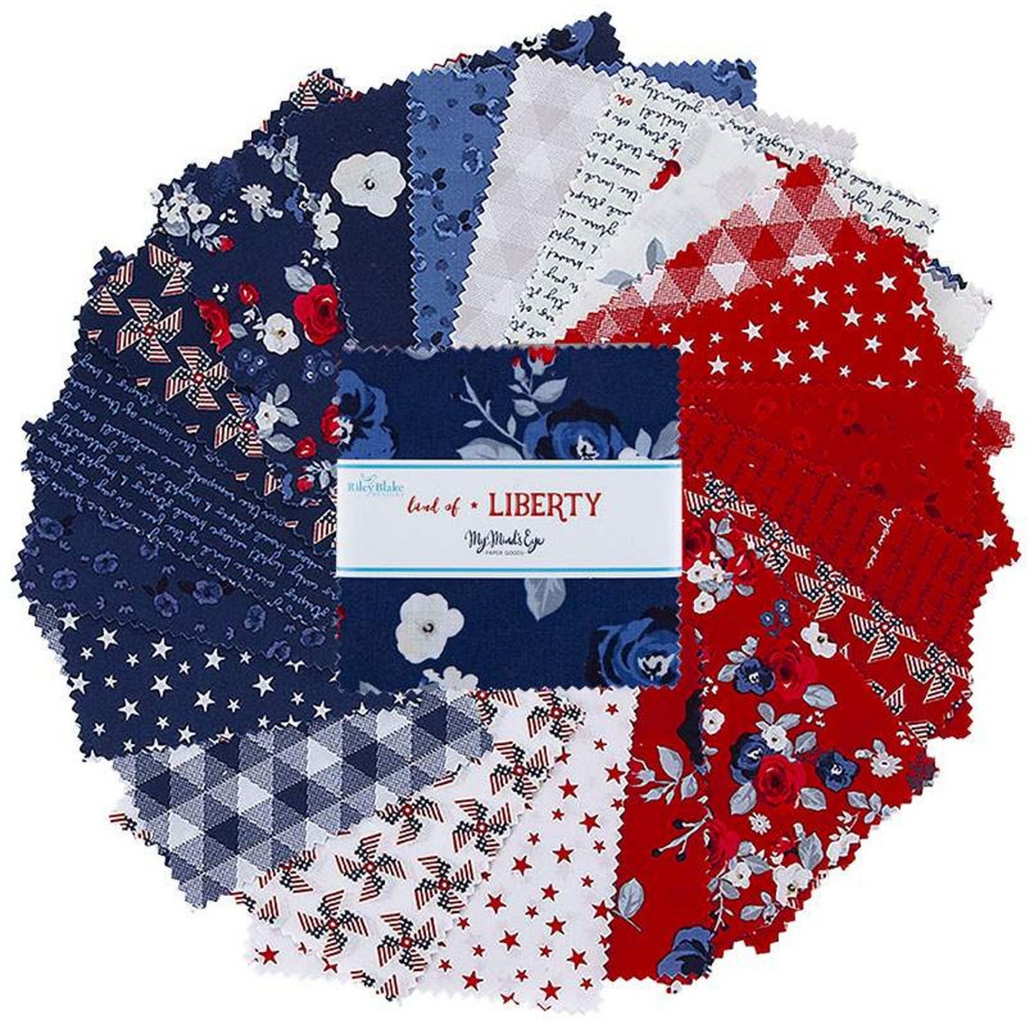 Land Of Liberty Riley Blake 5 Stacker 42 Precut Fabric Etsy