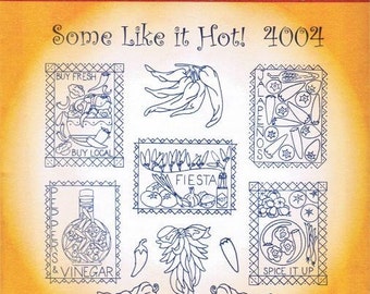 Some Like it Hot Aunt Martha's Embroidery Transfer Designs Pattern