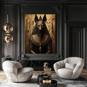 Anubis - Egyptian Anubis Mystique - Digital Wall Art | Ancient Egyptian Decor | Printable Art Download