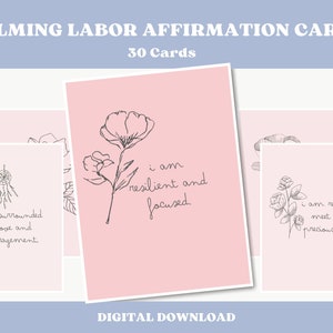 Affirmationskarten zur Geburt, Geburtsplanung, Hebammen-Ressourcen, Geburt Doula, christliche Geburt, Push-Geschenk, Hypnobirthing-Schwangerschaft, Wehen