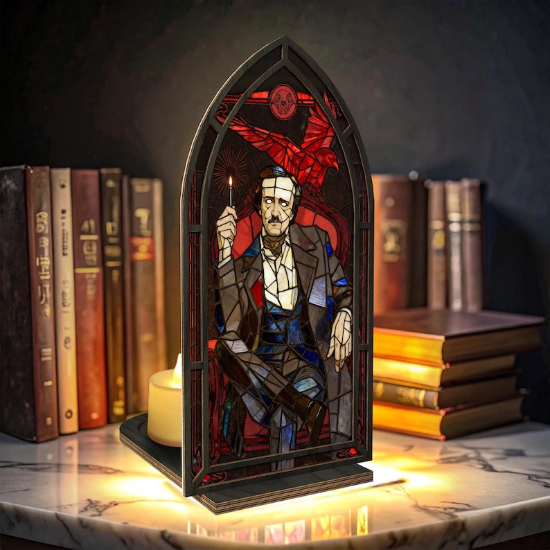 Edgar Allan Poe Book Nook - Dark Academia Literature Gothic Decor - Etsy