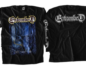 D D P Svcs., nieuw T-shirt met Dtg/Dtf-print - ENTOMBED - pad naar links - maat- S, M, L, XL, 2-3-45-6-7XL