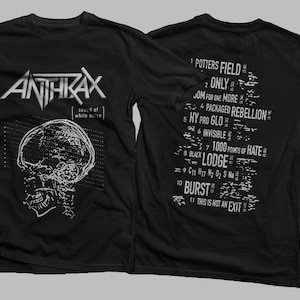 D D P Svcs., Nueva camiseta estampada DTG/DTF - ANTHRAX - Sonido de ruido blanco - Tallas: S, M, L, XL, 2-3-4-5-6-7XL