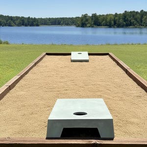 Modern Concrete Cornhole Board Set: Customizable, All-Weather, Durable GFRC (Two Boards) image 13