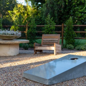 Concrete cornhole set, perfect for your backyard