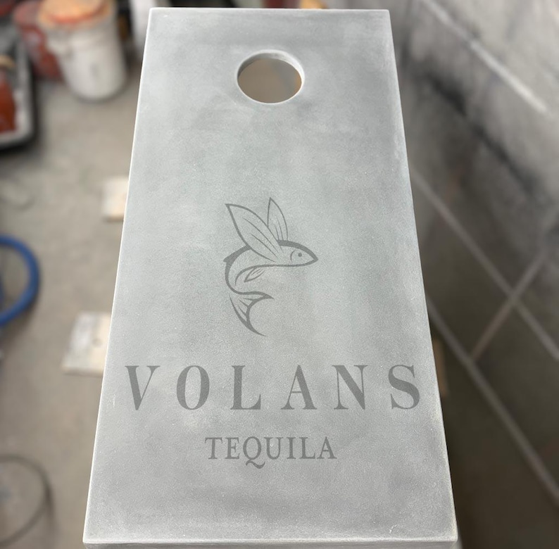 Modern Concrete Cornhole Board Set: Customizable, All-Weather, Durable GFRC (Two Boards) image 3