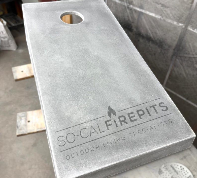 Modern Concrete Cornhole Board Set: Customizable, All-Weather, Durable GFRC (Two Boards) image 10