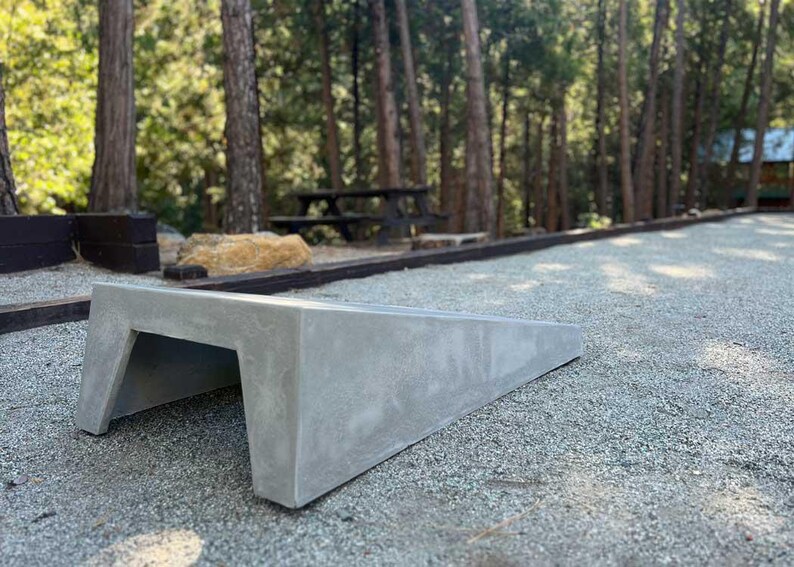 enjoying the great outdoors with a concrete cornhole board set