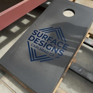 Modern Concrete Cornhole Board Set: Customizable, All-Weather, Durable GFRC (Two Boards) image 14
