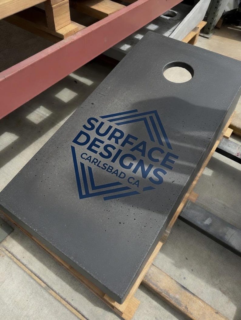 Modern Concrete Cornhole Board Set: Customizable, All-Weather, Durable GFRC (Two Boards) image 14