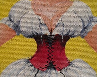 Giclee Print Squeeze Resize Tiny Corset by RSalcedo FFAW